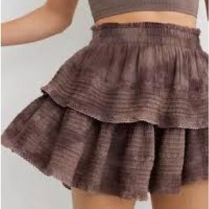 aerie rock n ruffle skirt size xs